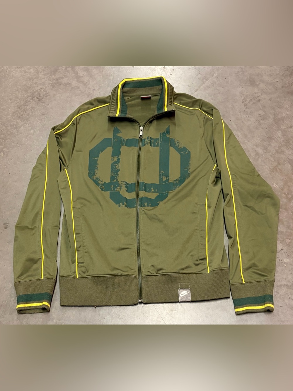 Nike Oregon Ducks Salute to Service Team Issued Olive Track Jacket